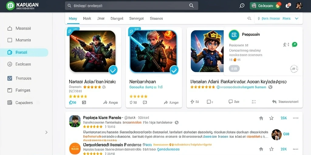 Tampilan awal yang menarik dengan menu navigasi yang mudah.
