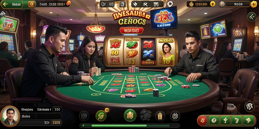 Screenshot menunjukkan antarmuka permainan yang menarik.